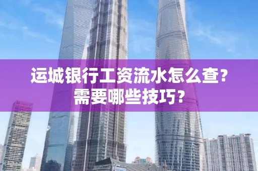 运城银行工资流水怎么查?需要哪些技巧?